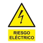 Cartel peligro riesgo eléctrico