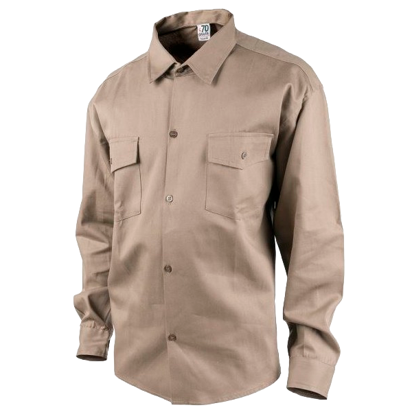 CAMISA DE GRAFA PARA TRABAJO Camisa de Trabajo Grafa Clásica Beige - Imagen 1