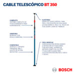 Barra Telescópica Bosch PRO BT 350 Professional 140 – 350 cm - Imagen 2