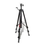 Trípode de aluminio negro Bosch PRO BT 150 con cabezal orientable.