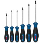 Juego de 6 destornilladores Bosch PRO Torx alineados por tamaño modelo 1600A039PC.