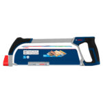 Blíster frontal con protector gráfico de la sierra para metales Bosch 300 mm.
