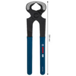 Imagen promocional indicando la longitud total de 200 mm de la tenaza Bosch PRO.