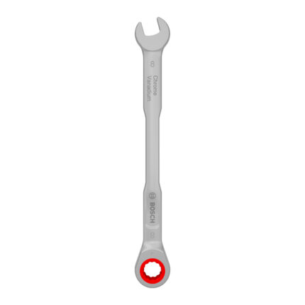 Vista frontal de la llave combinada con crique Bosch PRO.