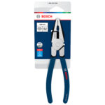 Alicate universal Bosch de 180 mm en su empaque original de cartón.