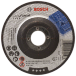 Vista frontal del disco de corte Bosch PRO Metal de 115 x 2,5 mm con sus especificaciones impresas.