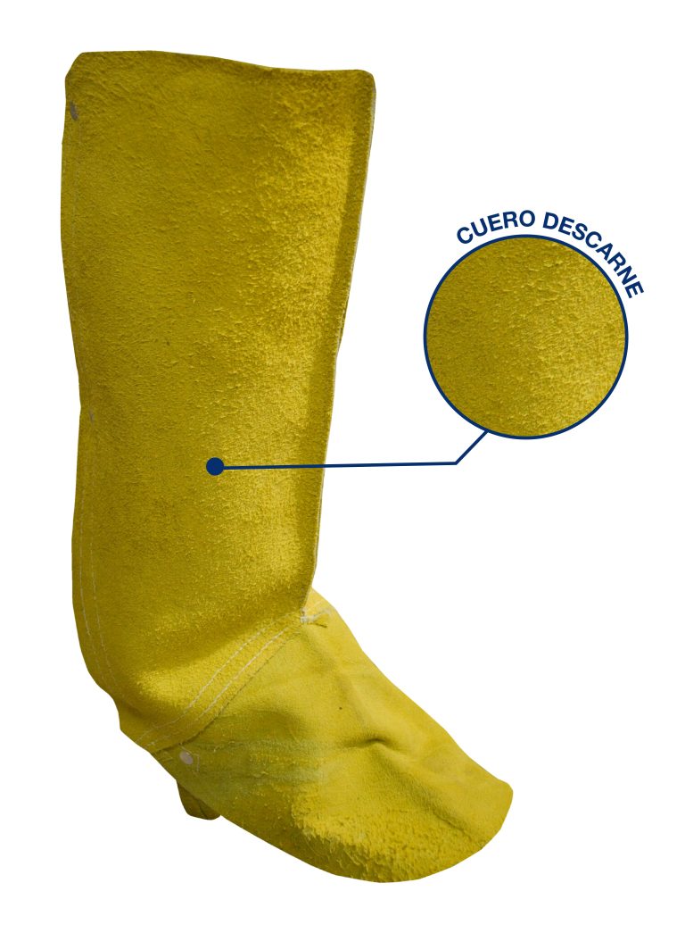 Polainas Descarne Amarillo, Reforzadas Polaina de cuero descarne amarilla reforzada De Pascale 92102